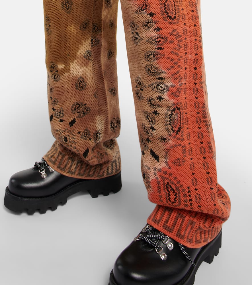 Bandana tie-dye cotton piqué pants