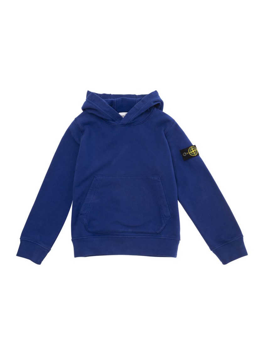 Boys Blue Solid Hoodie