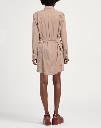 Woman Mini dress Beige Size 4 Cotton, Elastane