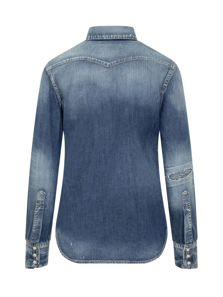 Blue Slim Solid Shirt