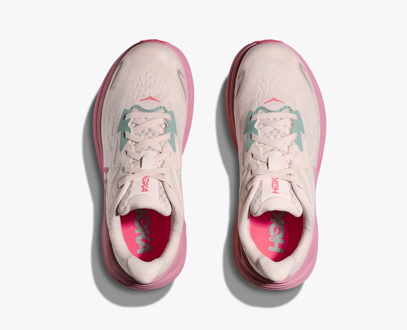 HOKA Clifton 10 Shoes in Rose Cream/Dried Rose