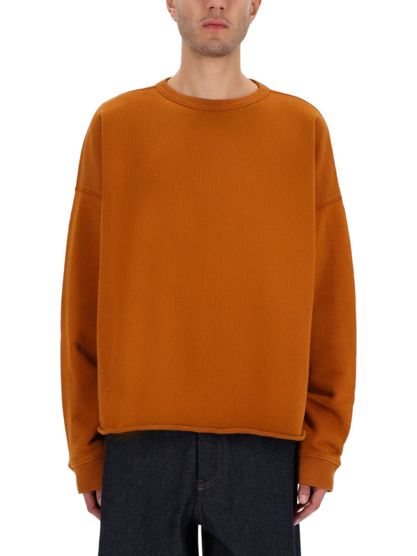 Orange Crew Neck Sweatshirt