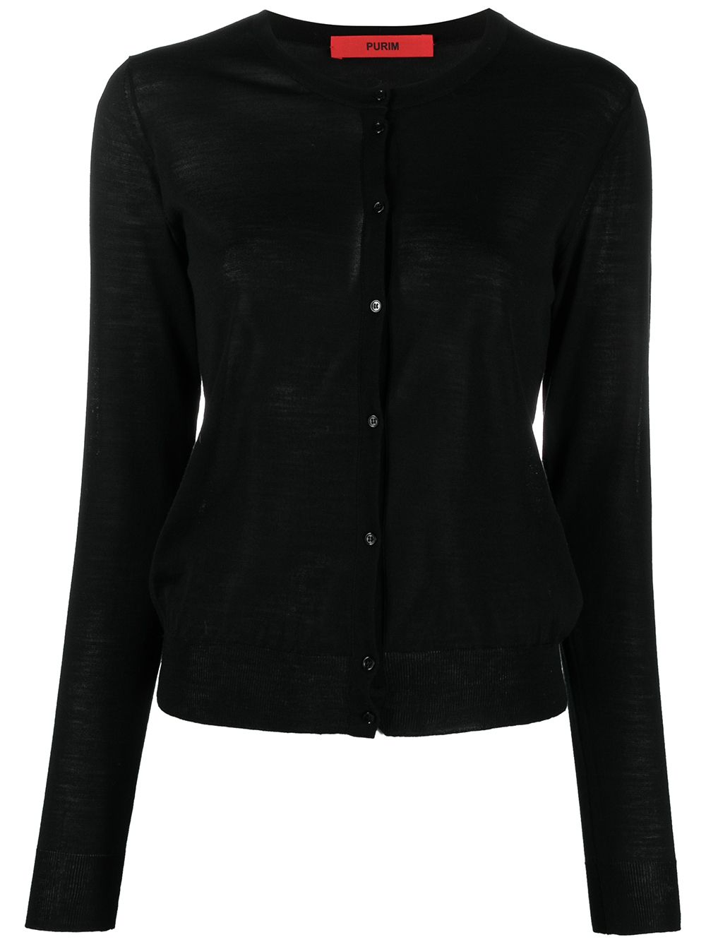 Roberto Collina round neck cardigan - Black