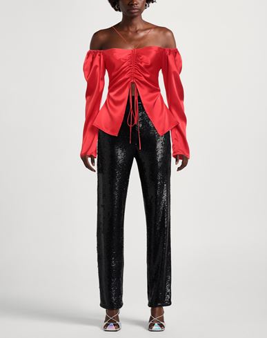 Woman Top Red Size 2 Triacetate, Polyester