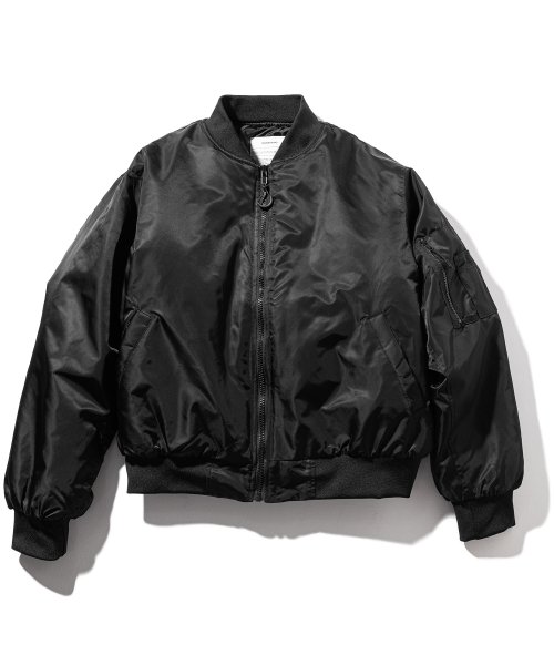 8oz Oversized MA-1 Aviation Jumper Jacket MFZPD003-BK