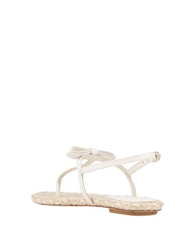 Woman Thong sandal Off white Size 10.5 Leather