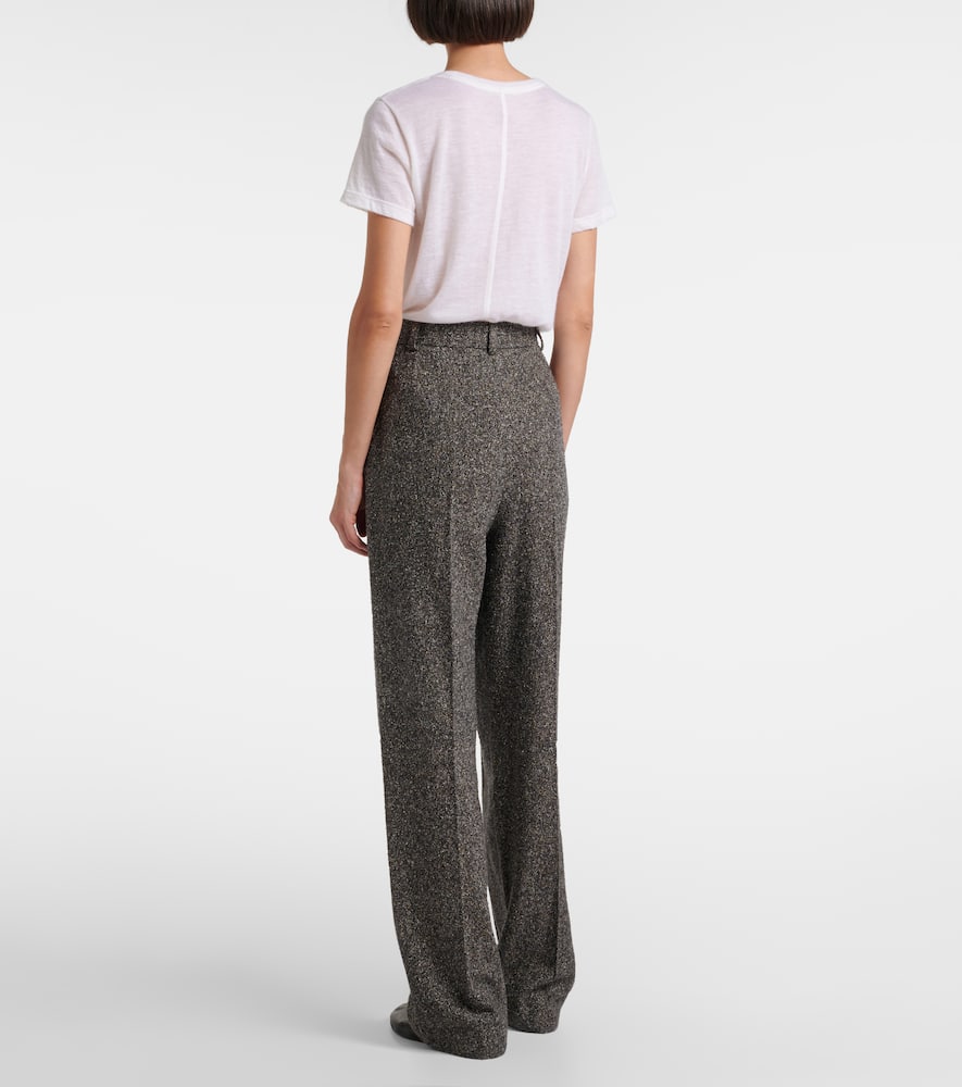 Virgil silk-blend tweed wide-leg pants