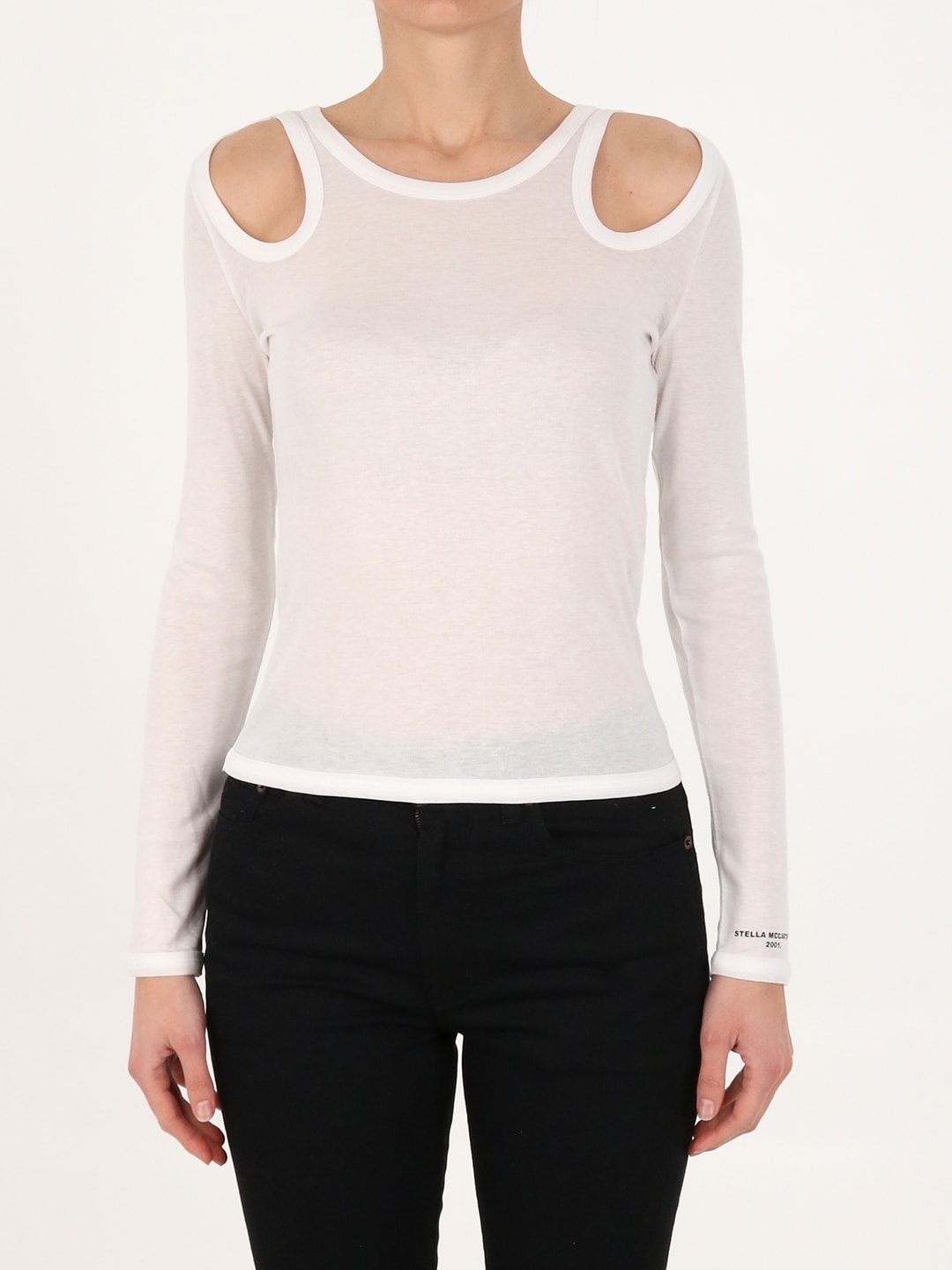 Cut-out long-sleeve top
