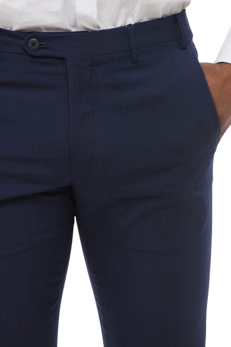 Navy Blue Tailored Trousers