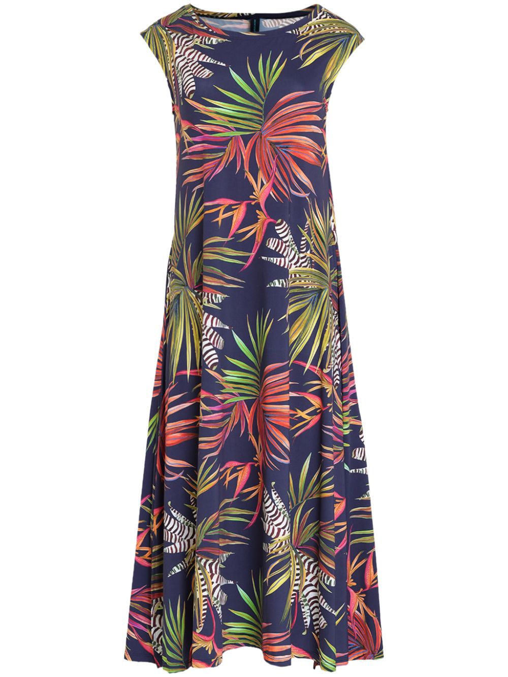 Tie Organic midi dress - Blue