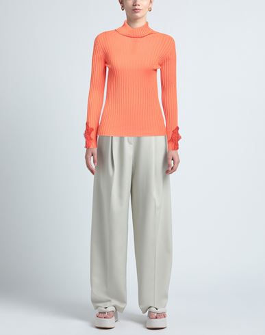 Woman Turtleneck Orange Size 8 Wool