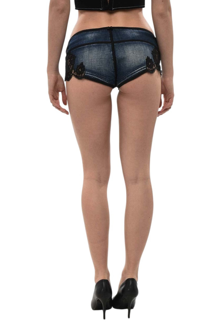 Denim Lace Shorts