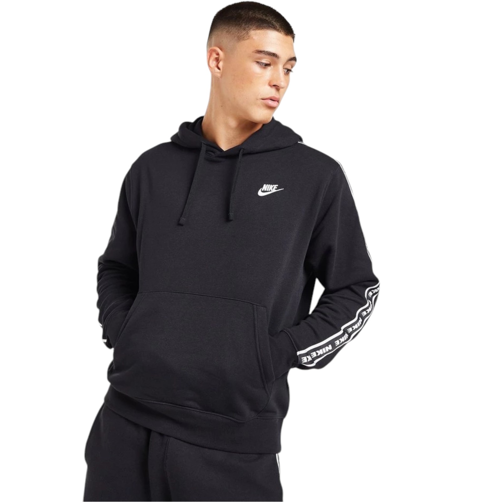 nike repeat tape poly hoodie