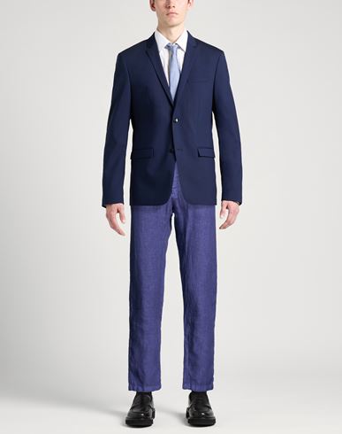 Man Pants Blue Size 38 Linen