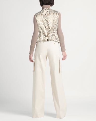 Woman Tailored Vest Ivory Size 10 Polyester, Viscose, Elastic fibres