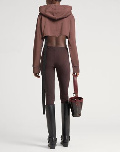 Woman Sweatshirt Brown Size L Cotton