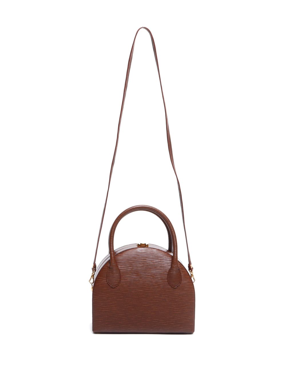 Leather two-way bag - Brown