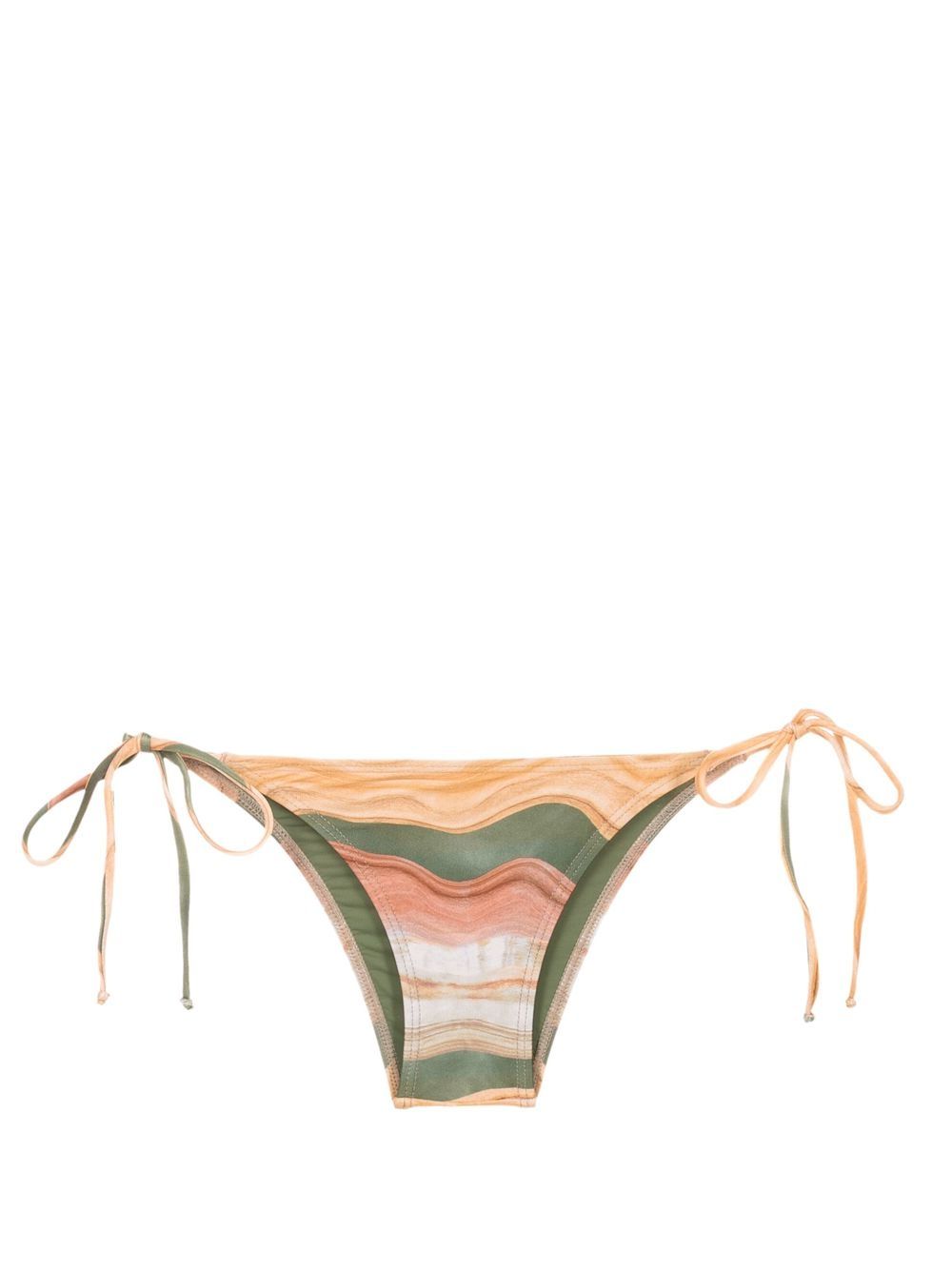 Thai satin-touch bikini bottom - Brown