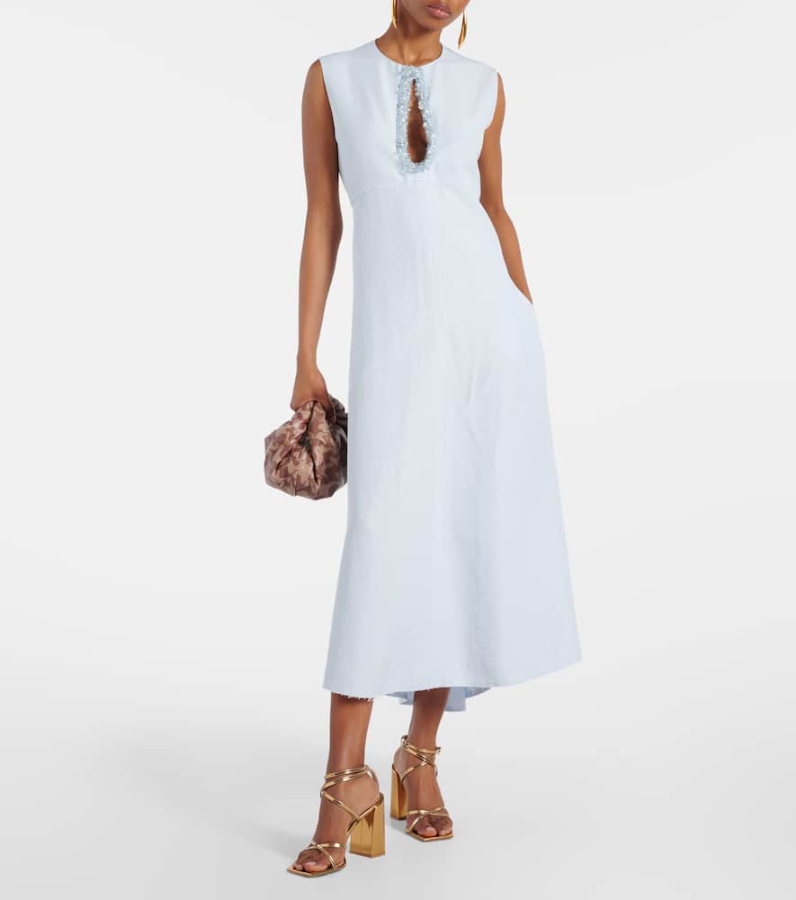 Summer Cruise embellished midi dress