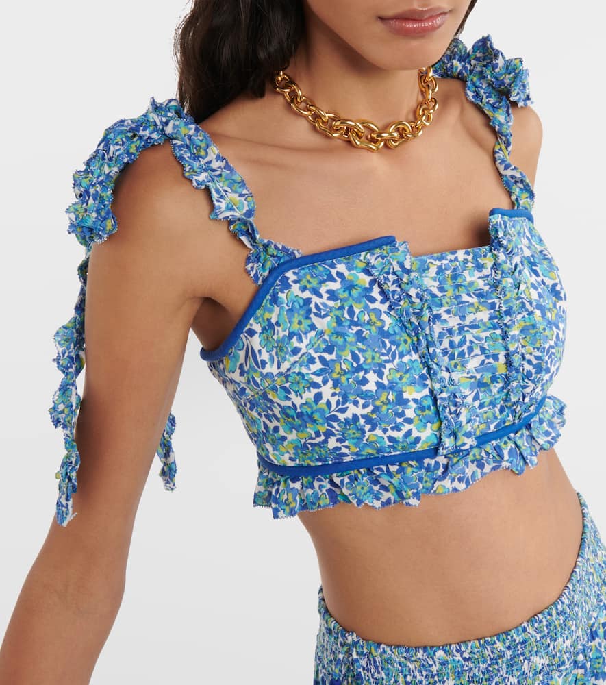 Ariane floral crop top