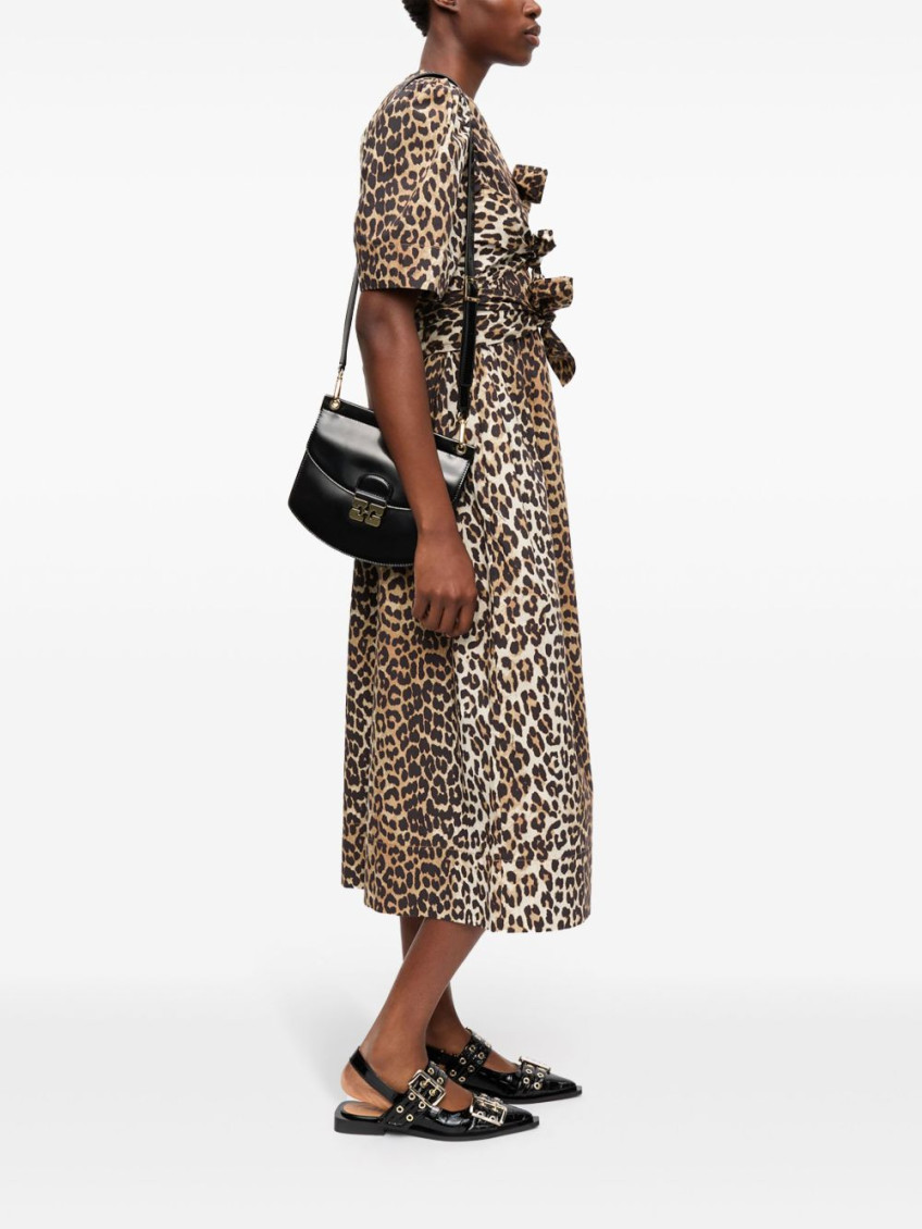 Leopard-print Midi Dress