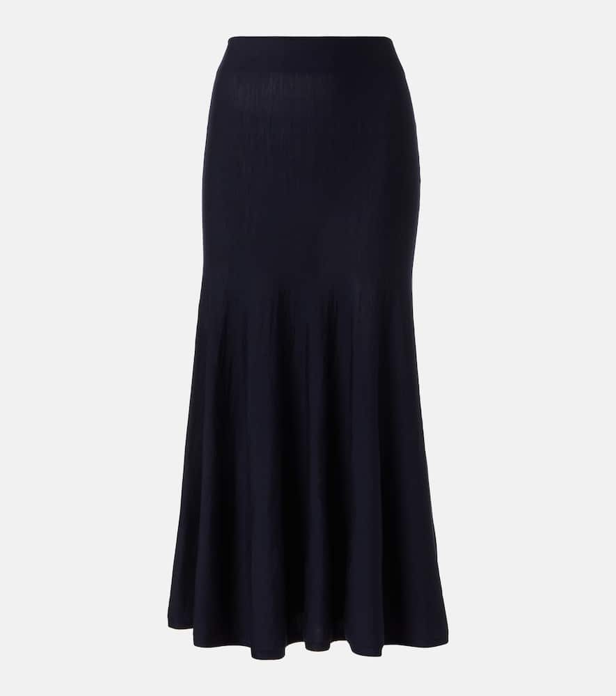 Mayu wool midi skirt