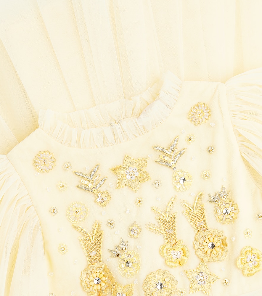 Tutu Du Monde Gilded Floral embellished tulle dress