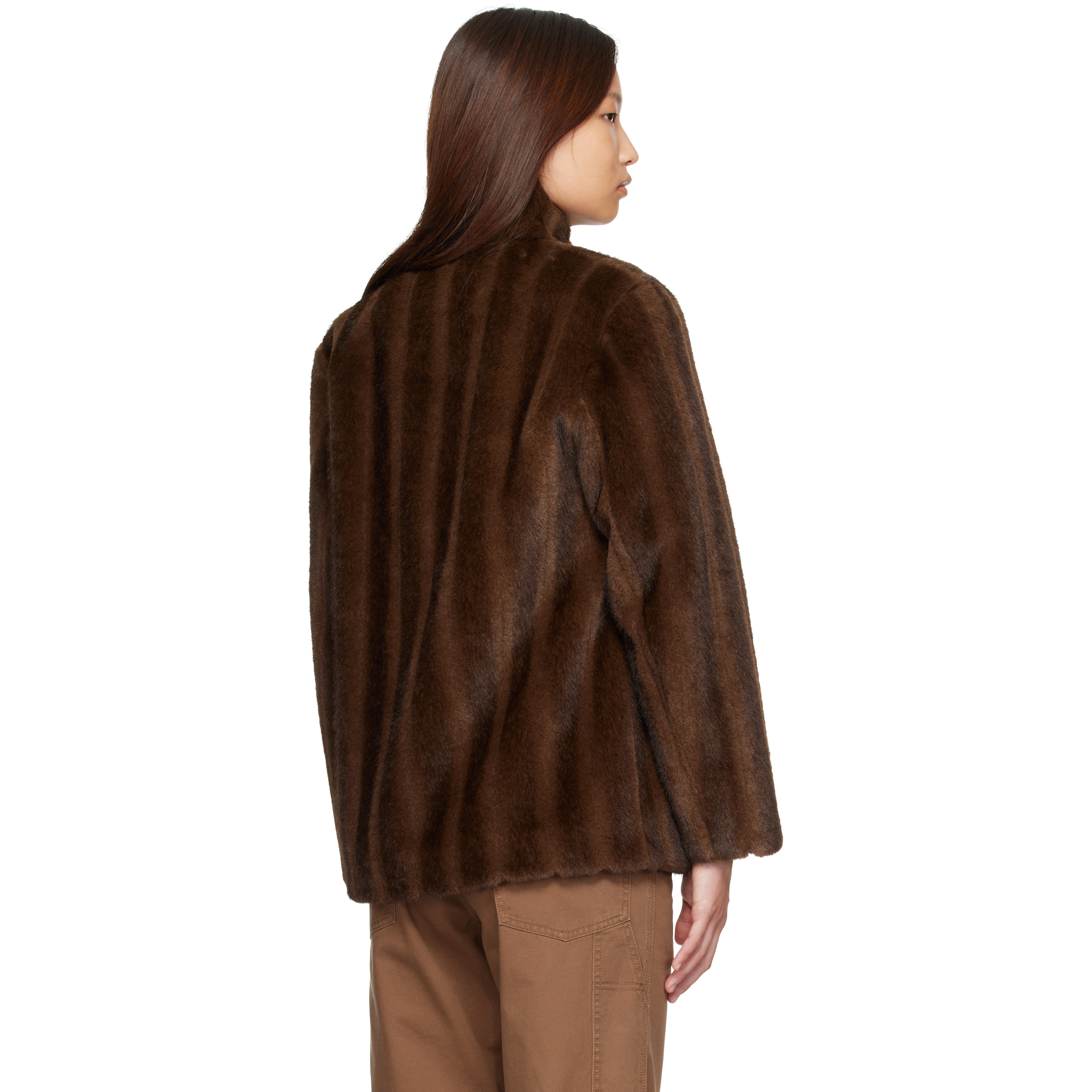 Brown Misha Faux Fur Jacket