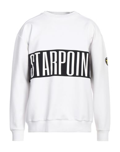 Man Sweatshirt White Size M Cotton, Polyester, Elastane, Polyamide