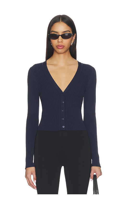 SIMKHAI Ailany Cardigan in Navy. L. Also in M