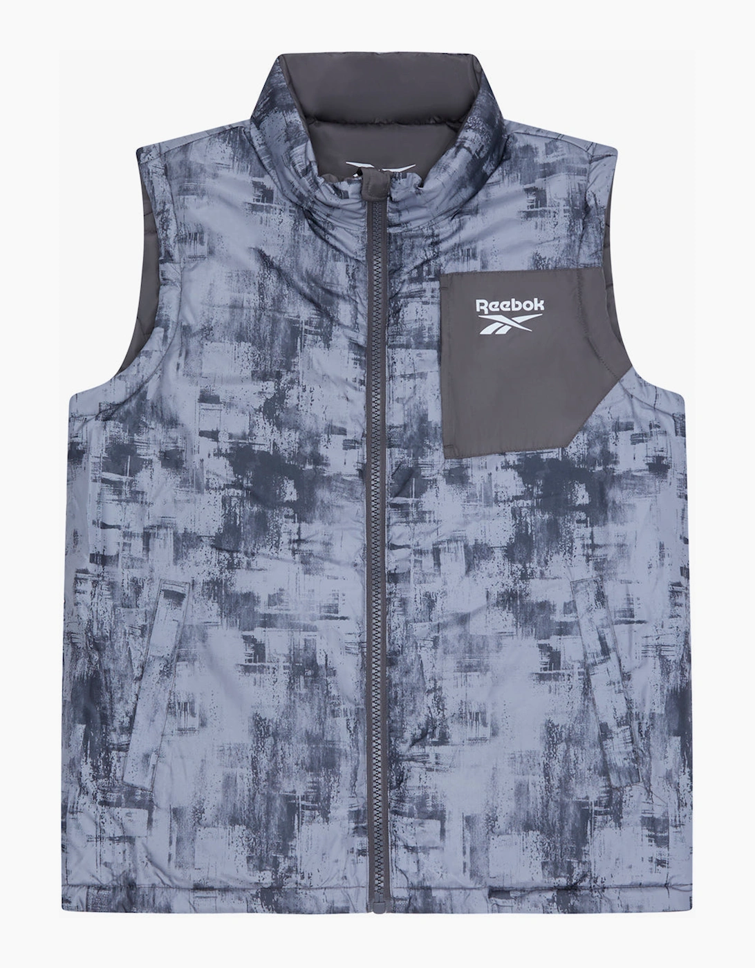Reebok Men's RB1572 Reversible Puffer Vest - Charcoal - Grey - : Regular
