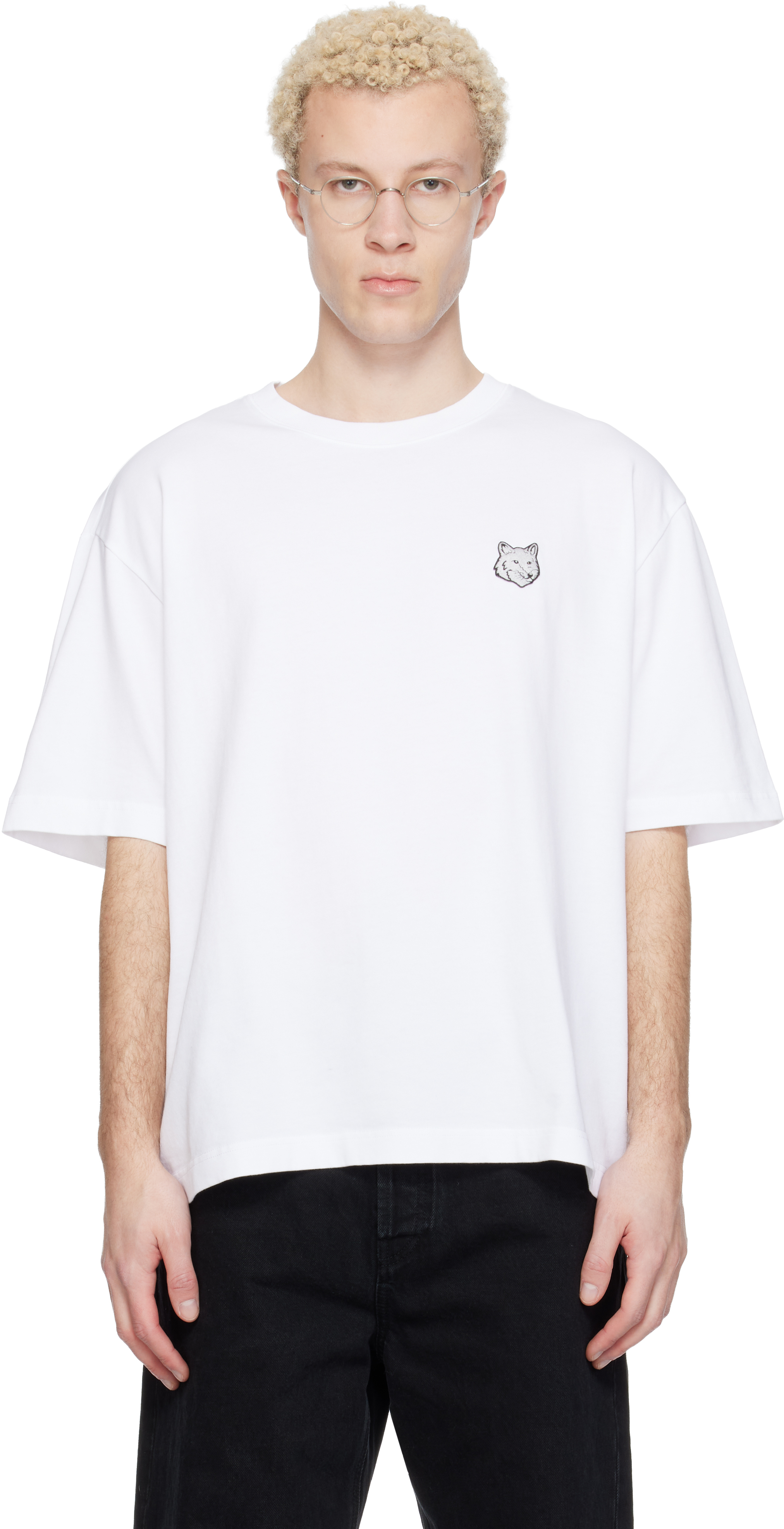 White Fox Head Oversize T-shirt