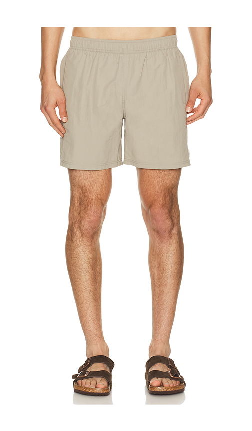 AUTO-REPLY 5.5 Solid Sebastian Swim Trunk in Saltstone - Cream. S also in M, L, XL/1X
