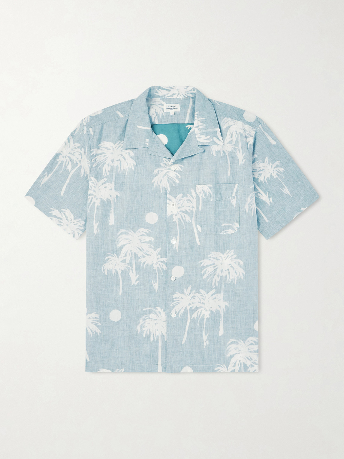 New Palmito Convertible-Collar Printed Cotton Shirt - Men - Green