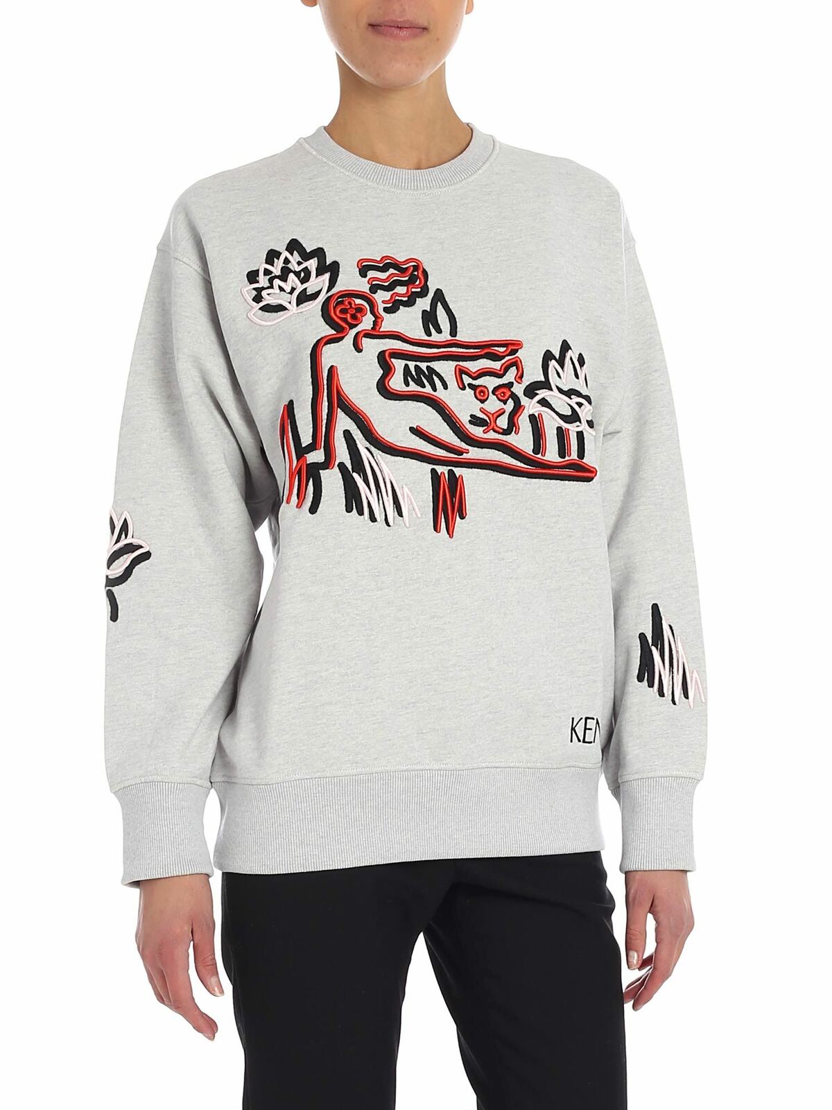 "Comfort Crew Neck" grey sweatshirt