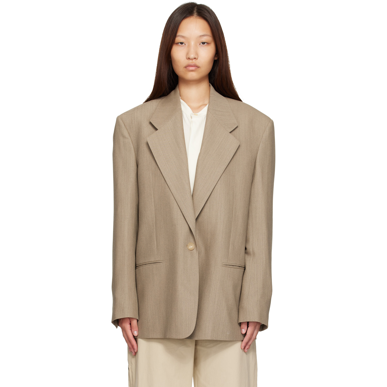 Beige Avery Blazer
