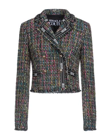 Woman Blazer Black Size 4 Viscose, Cotton, Polyester, Polyamide, Acrylic
