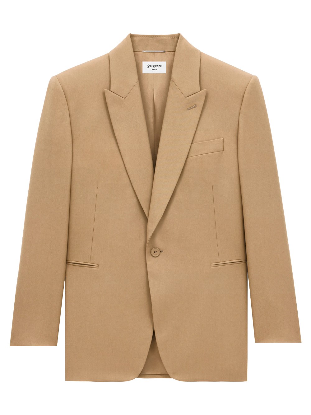 Wool Gabardine Single-Breasted Jacket