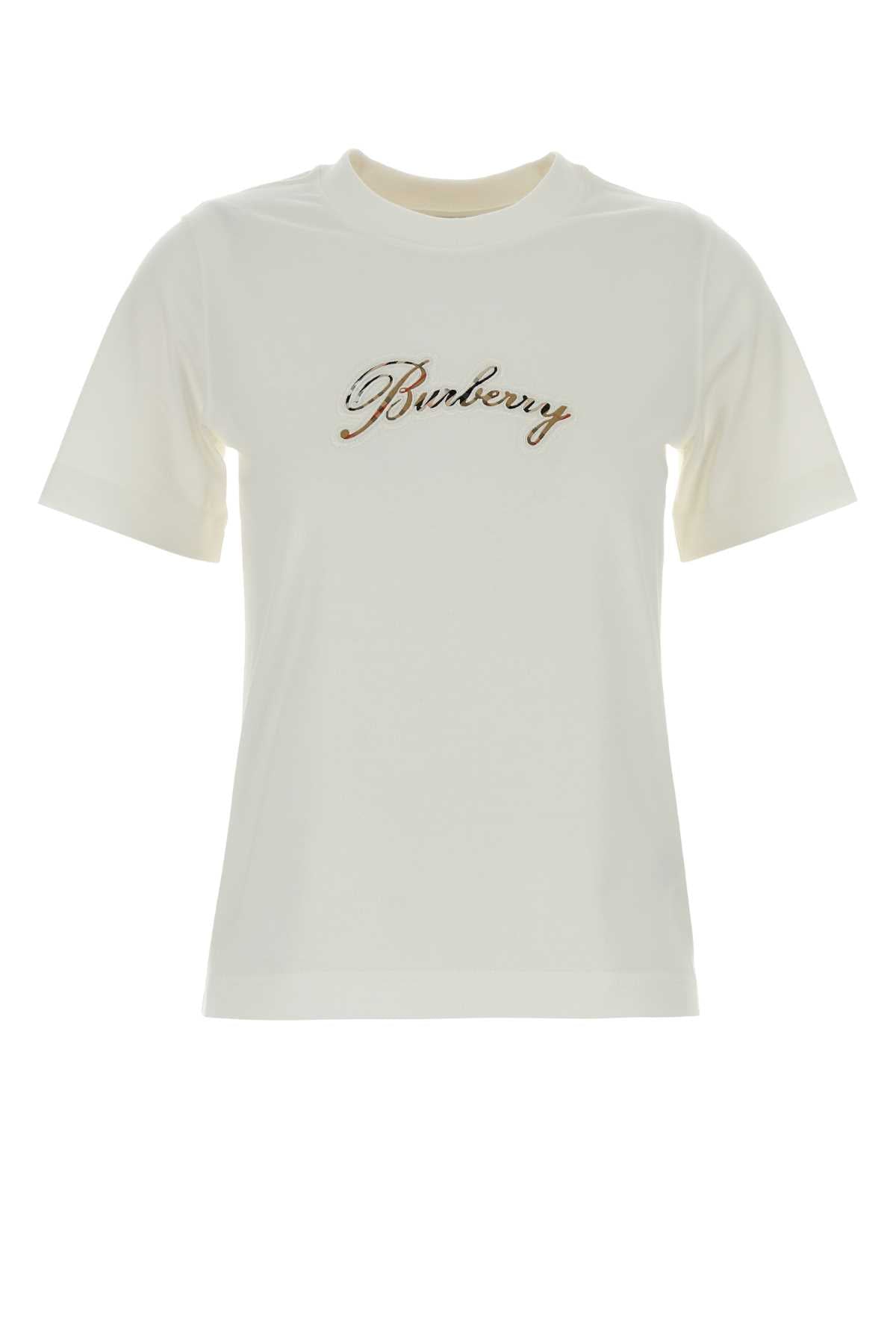 Logo-Embroidered Cotton T-Shirt — White