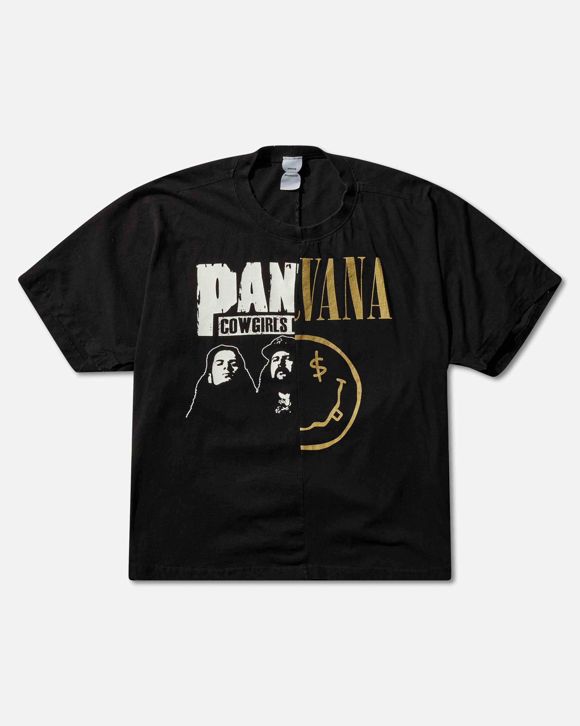 Fake Shoulder Seam T-Shirt Black