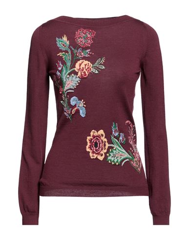 Woman Sweater Burgundy Size 8 Wool, Polyamide, Viscose, Polyester, Cotton