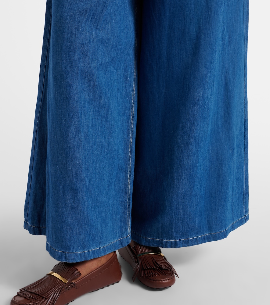 Nastro cropped wide-leg jeans