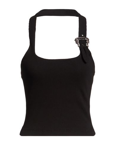 Woman Top Black Size 4 Cotton, Elastane