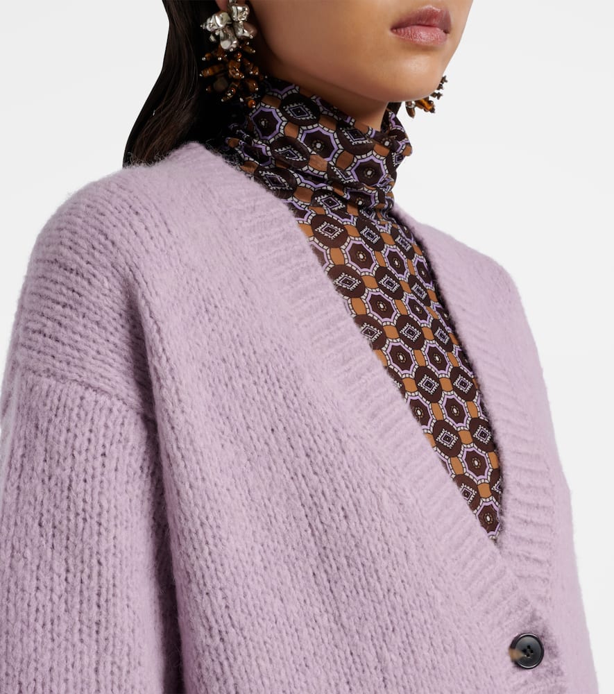 Alpaca and wool-blend cardigan