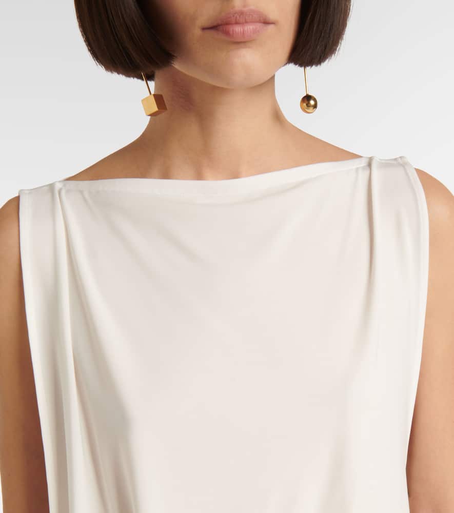 Peplo draped jersey top