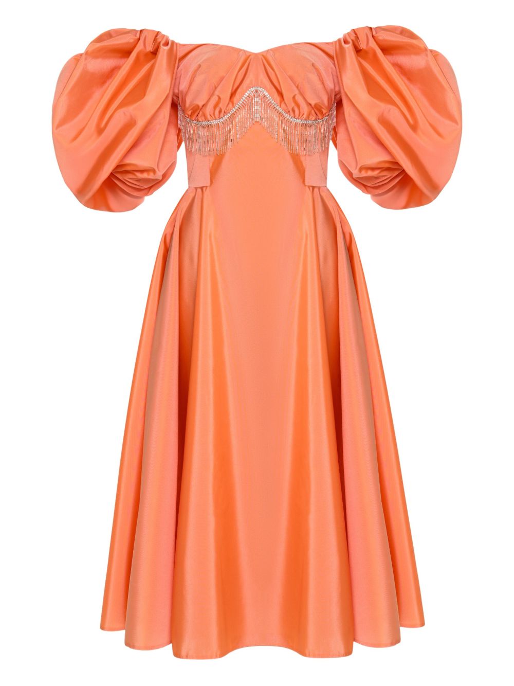 Off-shoulder balloon-sleeve dress - Pink