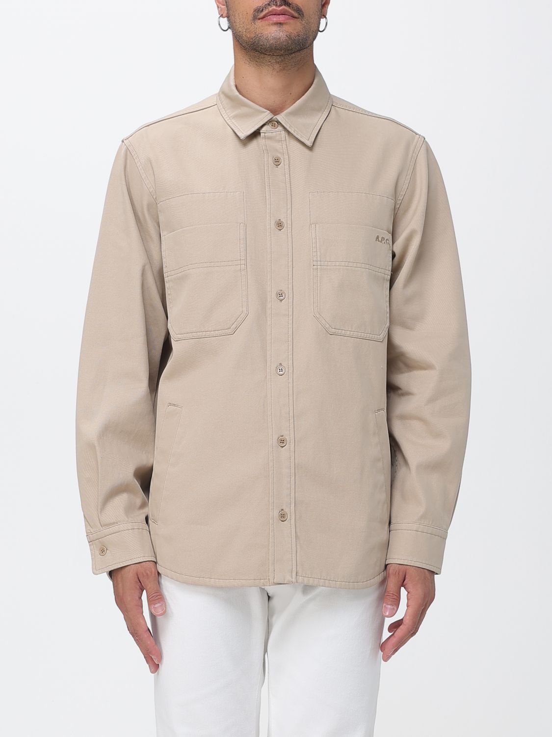 A. P.C. Shirt Men color Beige
