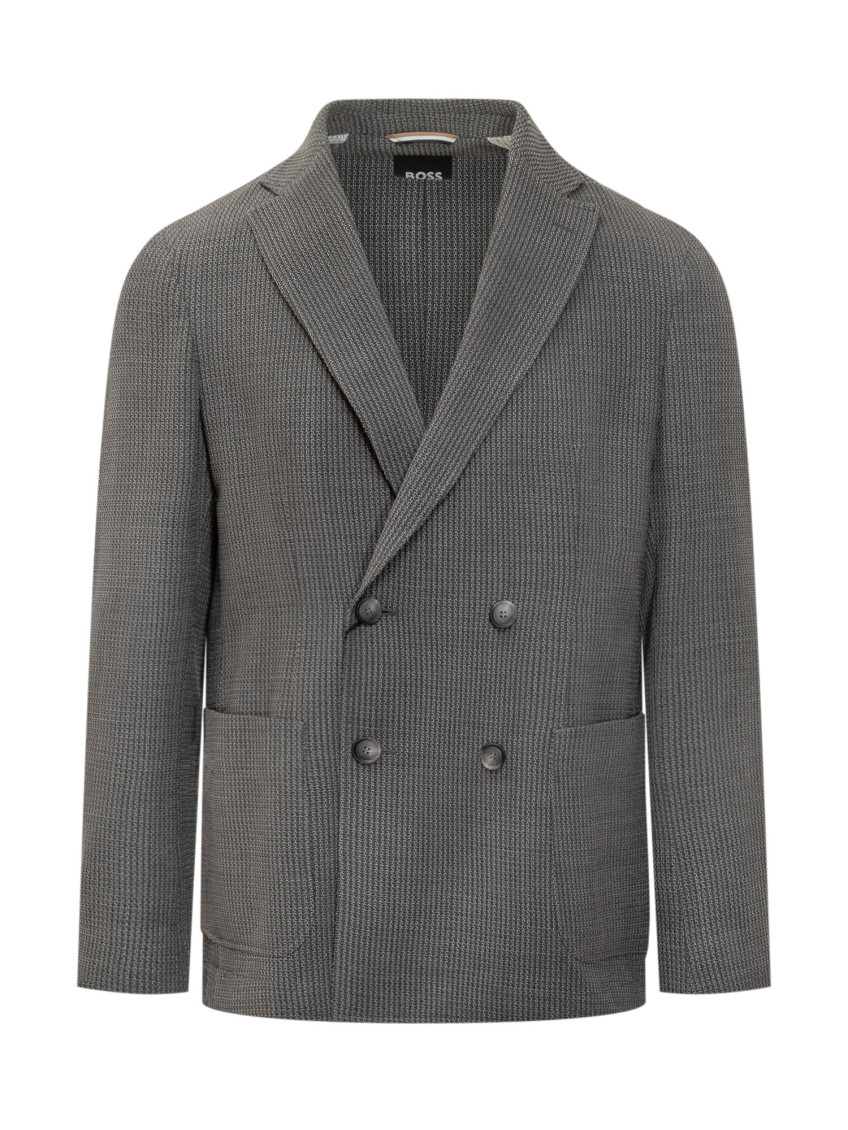 Dark Grey Textured Blazer