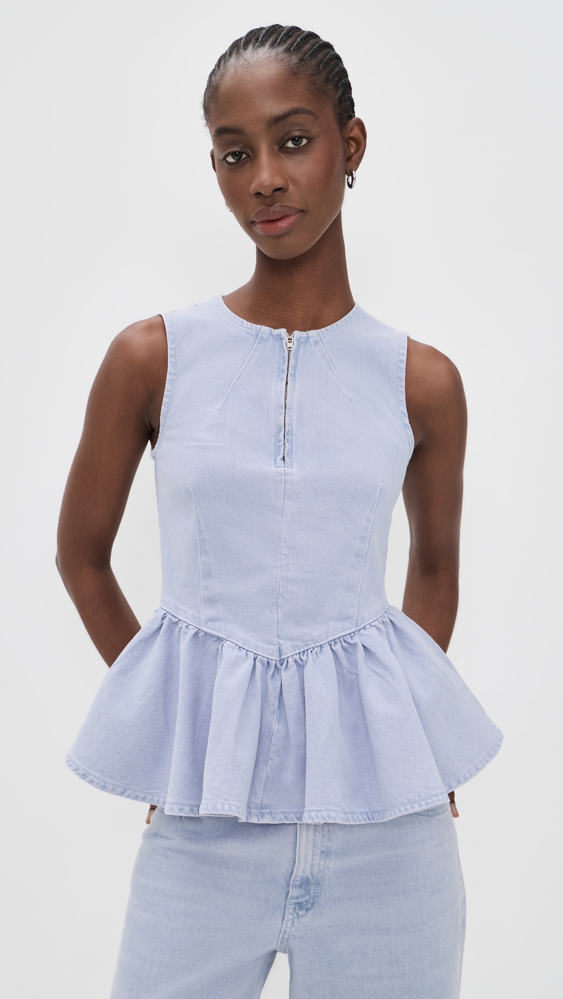 Merja Top Light Denim Rinse