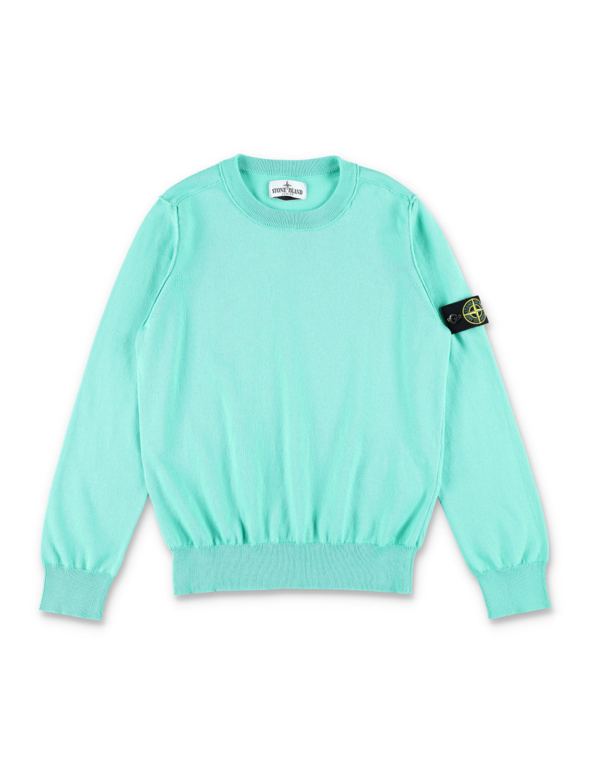 Boys Turquoise Knit Sweatshirt